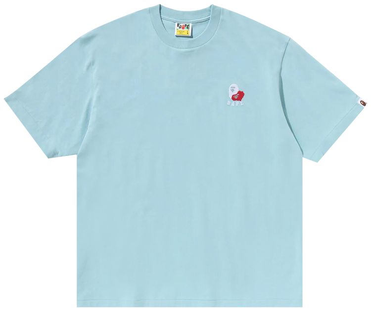 BAPE Ape Head 2 Point Relaxed Fit Tee Sax