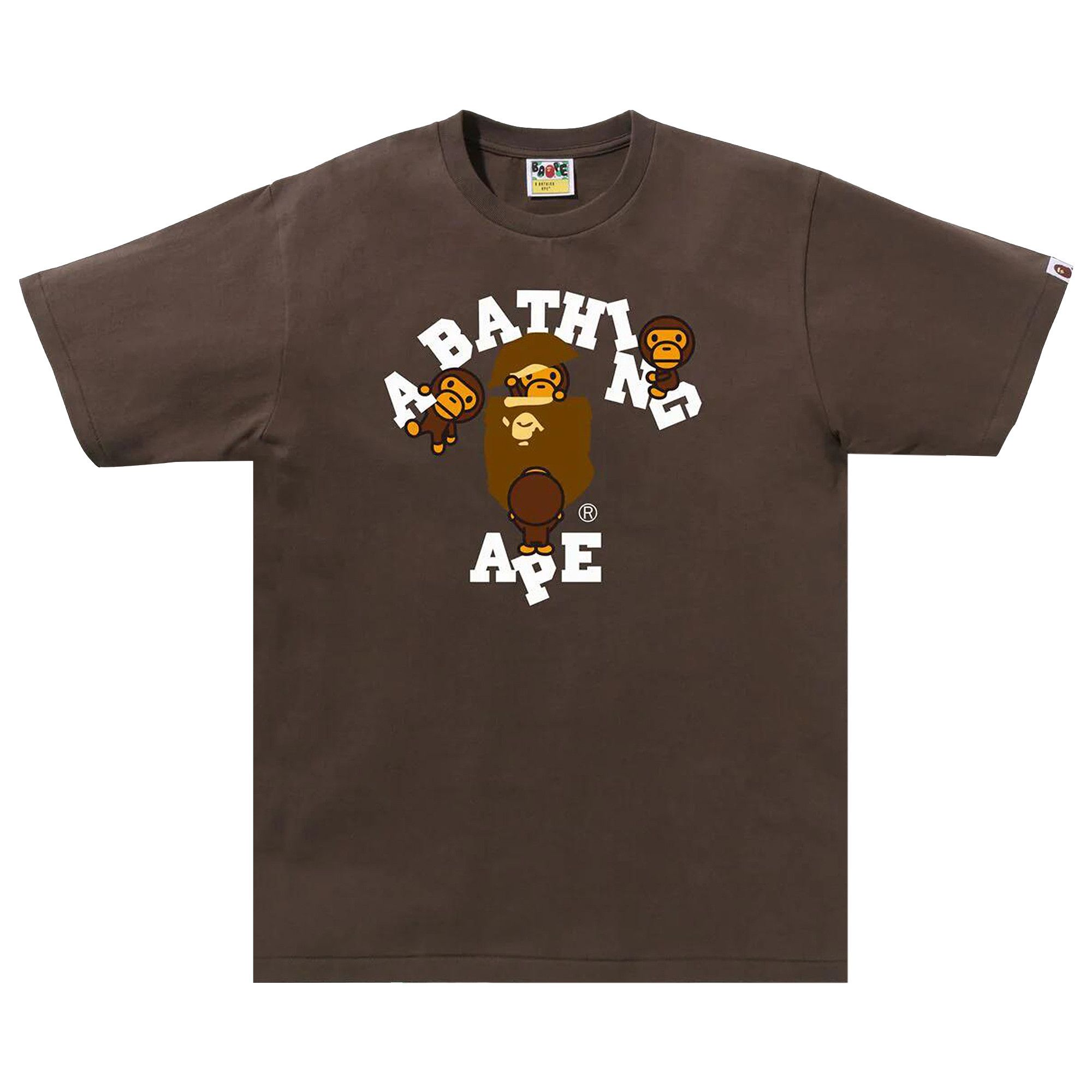 bape CRYSTAL STONE COLLEGE MILO TEE L