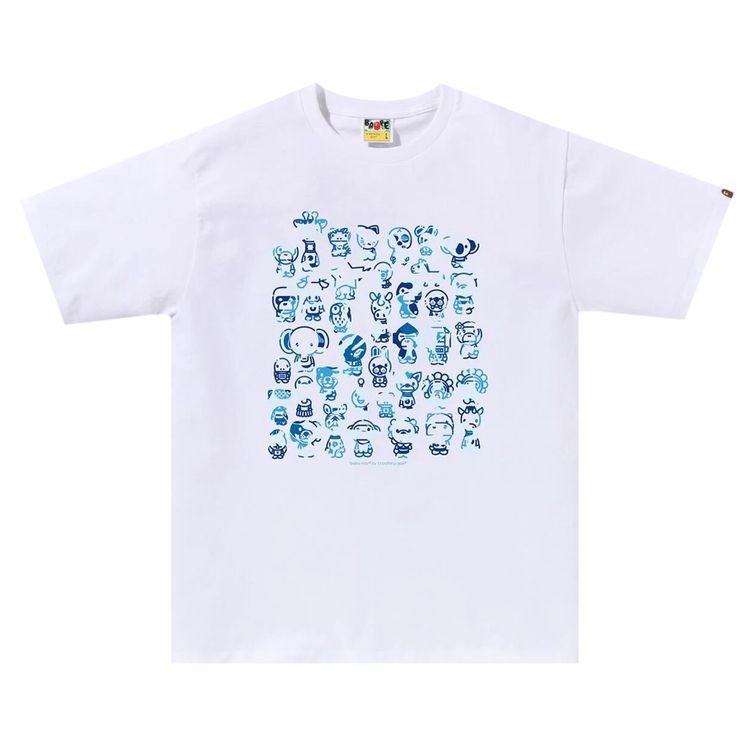 BAPE ABC Camo A To Z Tee WhiteBlue