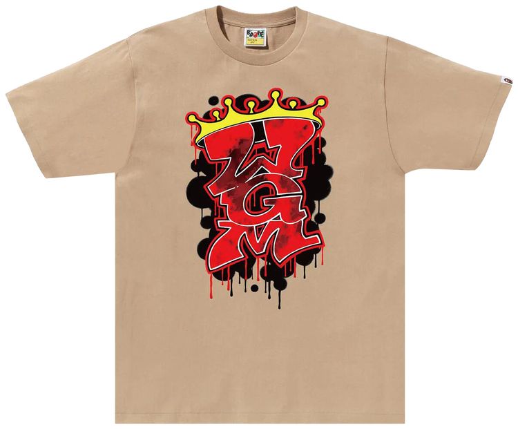 BAPE Graffiti WGM Tee Beige