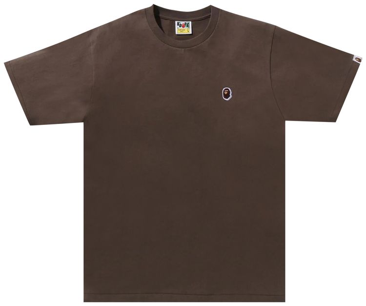 BAPE Ape Head One Point Tee Brown