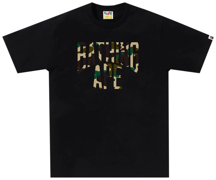 BAPE 1st Camo NYC Logo Tee BlackYellow