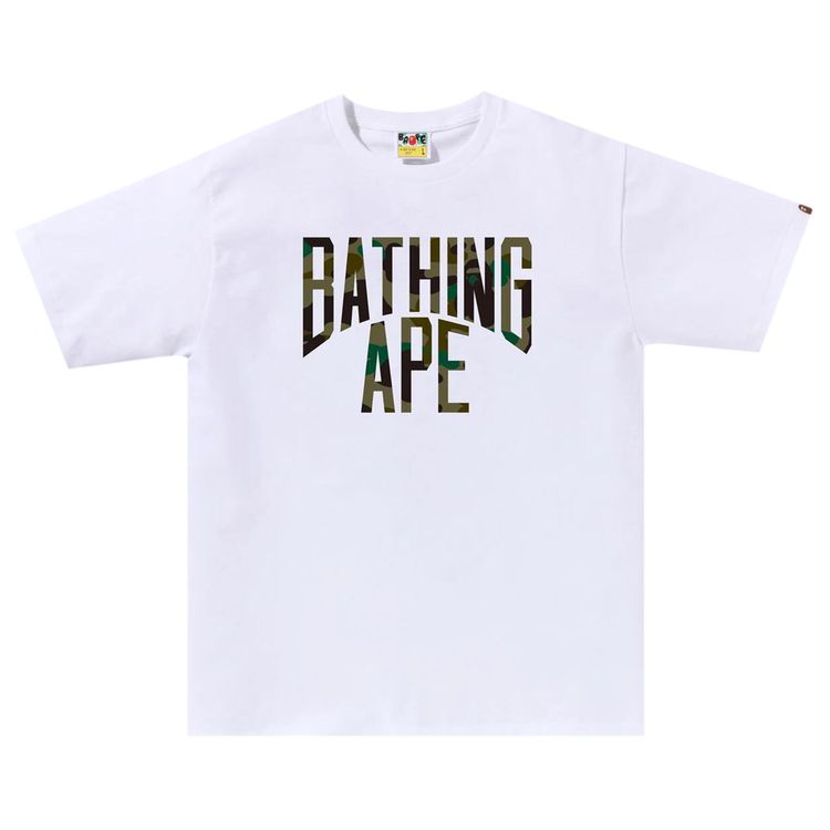 BAPE 1st Camo NYC Logo Tee WhiteGreen