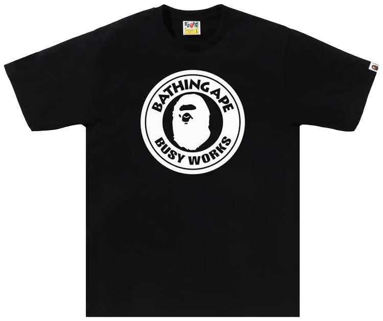BAPE Bicolor Busy Works Tee Black