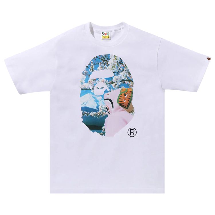 BAPE Sakura Ape Head Photo Tee 1 White