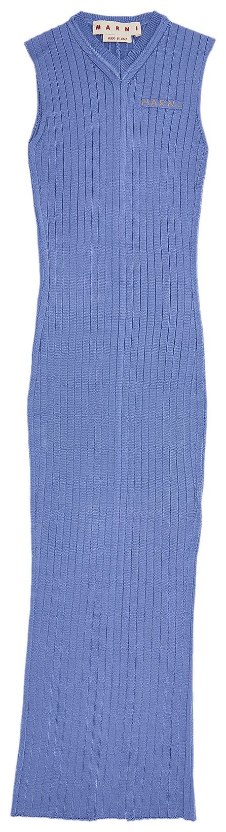 Marni Long Ribbed Dress Opal