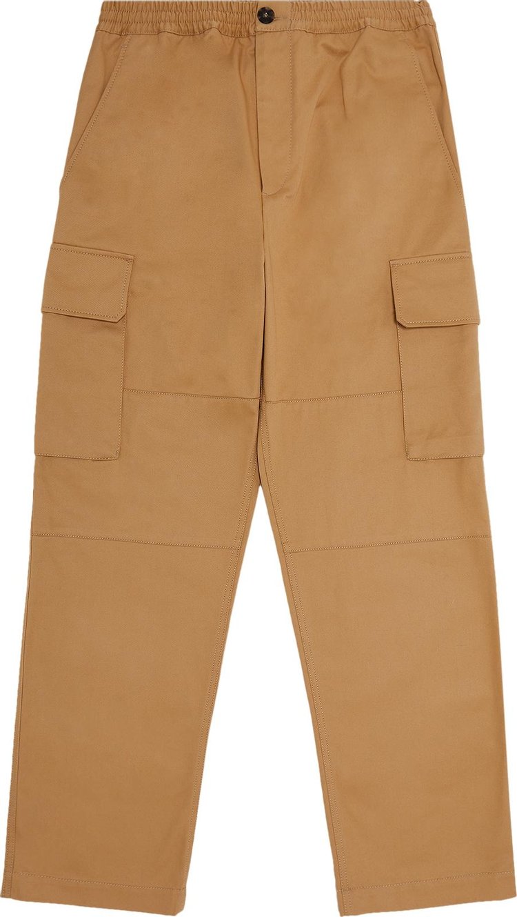 Marni Gabardine Workwear Cargo Pants Buttercream