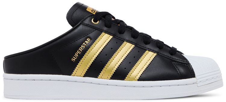 Adidas Wmns Superstar Mule Black Gold Metallic