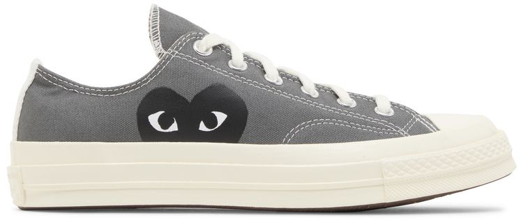 Comme des Garcons PLAY x Converse Chuck 70 Low Steel Gray