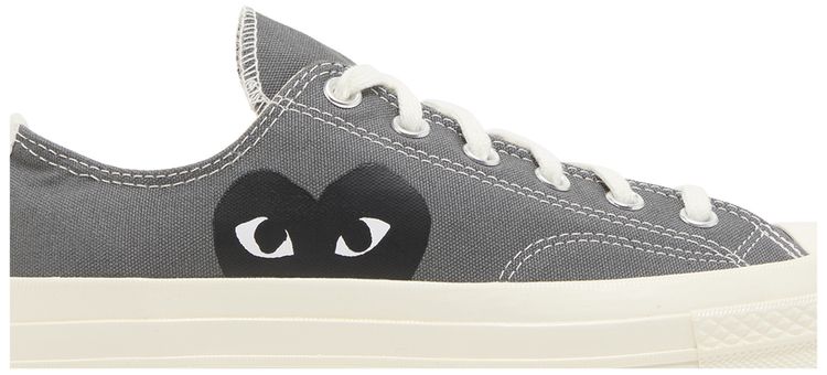 Comme des Garcons PLAY x Converse Chuck 70 Low Steel Gray