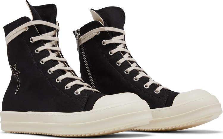 Rick Owens Lido DRKSHDW Pentagram High Black Milk