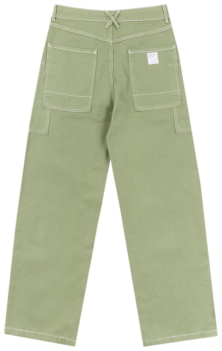 Kenzo Elephant Flag Monkey Fit Jeans Almond Green