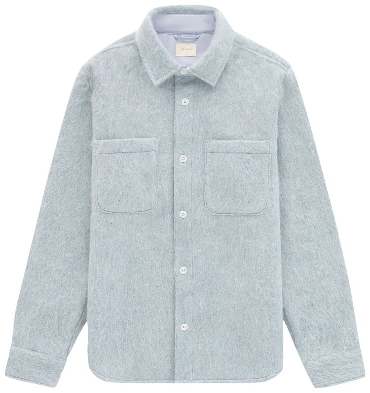 Aime Leon Dore Alpaca Blend Overshirt Sky Writing