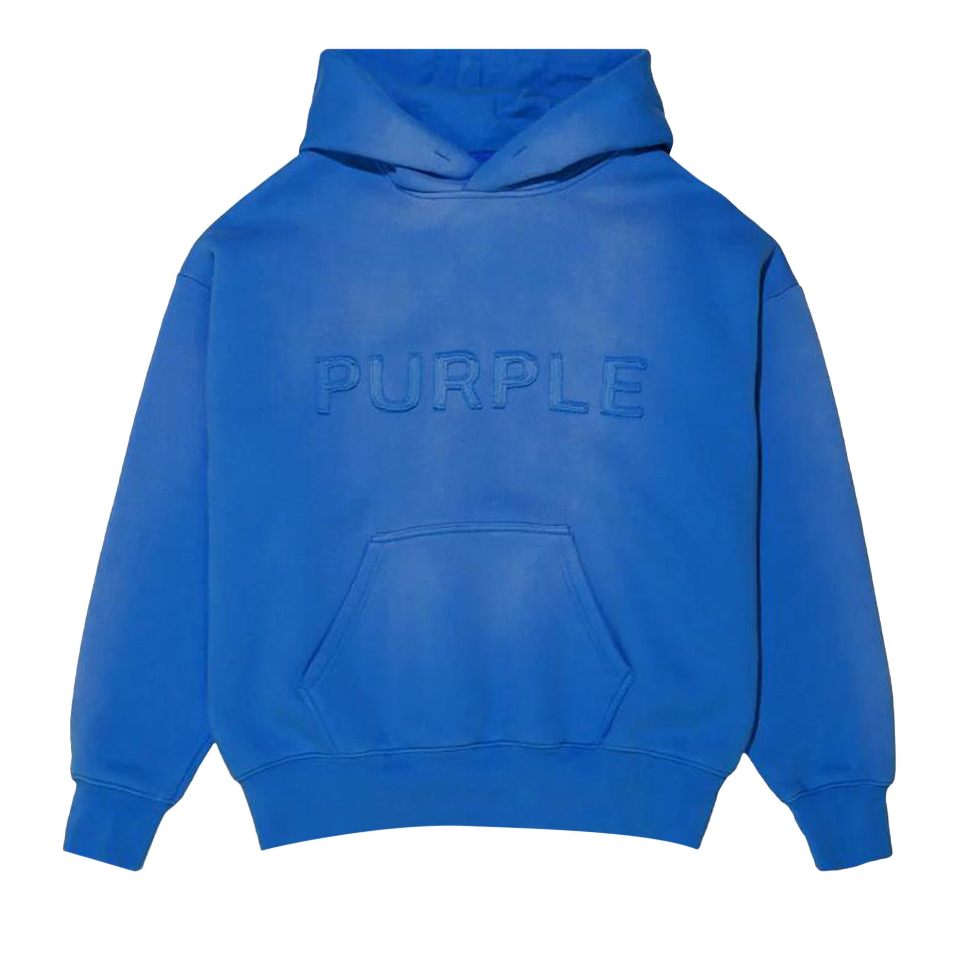 Buy PURPLE BRAND HWT Fleece Pullover Hoodie 'Blue' - P401 HCBH423 | GOAT