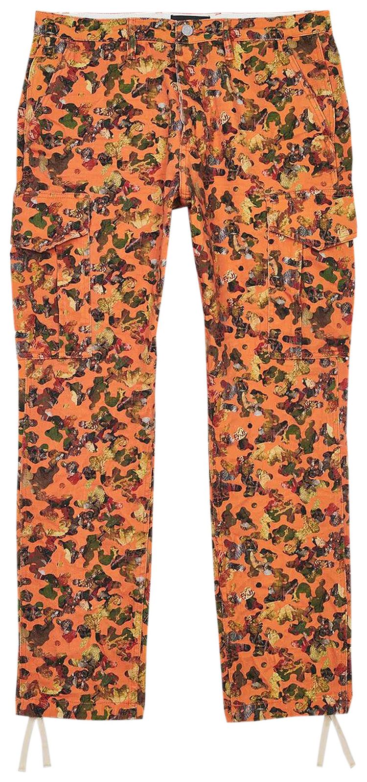 PURPLE BRAND Stretch Twill Cargo Pant Neon OrangeMulticolor