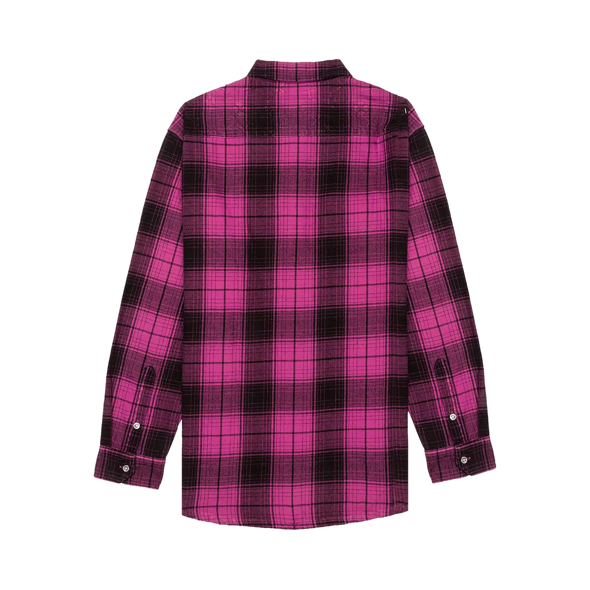 Buy PURPLE BRAND Plaid Flannel Long-Sleeve Shirt 'Pink