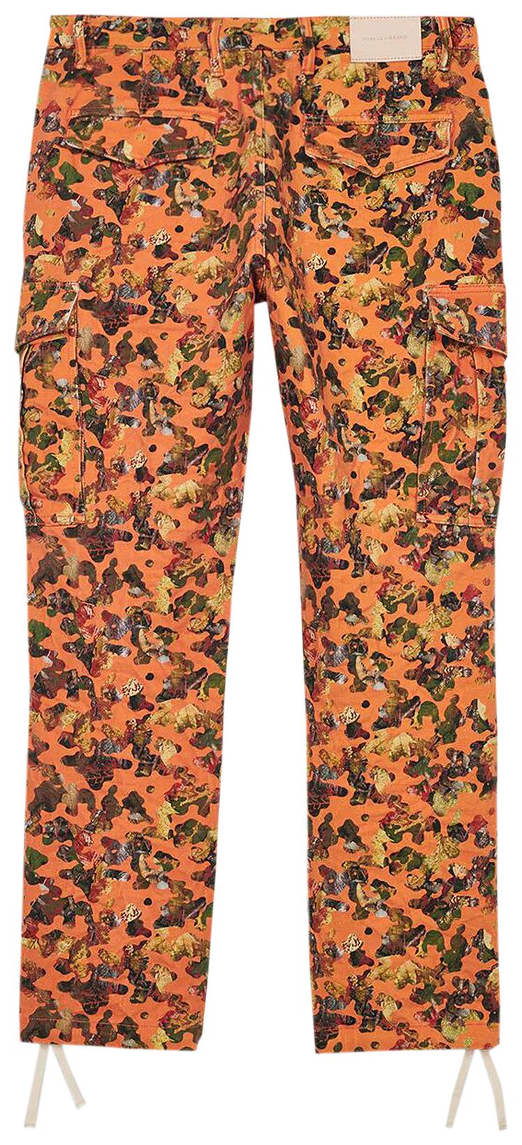 PURPLE BRAND Stretch Twill Cargo Pant Neon OrangeMulticolor