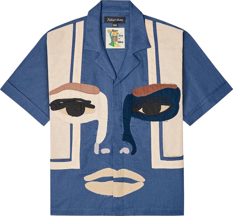 KidSuper Face Camo Shirt 'Blue'