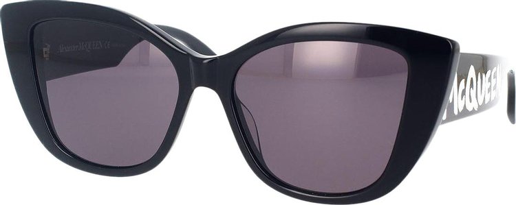 Alexander McQueen Graffiti Vintage Sunglasses 'Black/Grey'