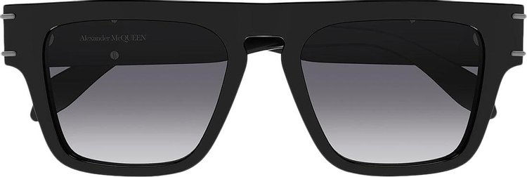 Alexander McQueen Flat Top Square Sunglasses 'Black'