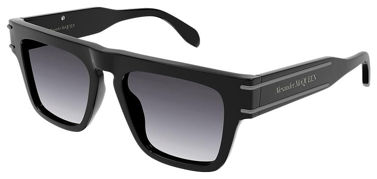 Alexander McQueen Flat Top Square Sunglasses Black