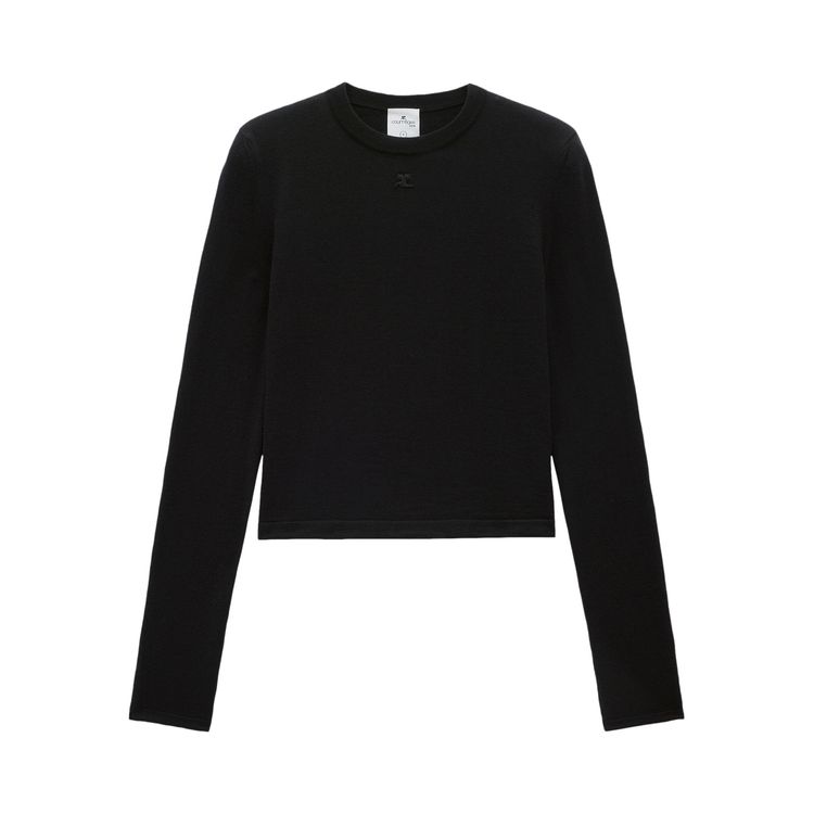 Courreges Light Wool Sweater Black
