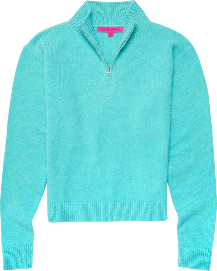 The Elder Statesman Half Zip Sweater 'Marina'