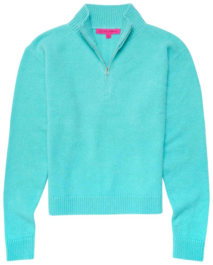 The Elder Statesman Half Zip Sweater Marina