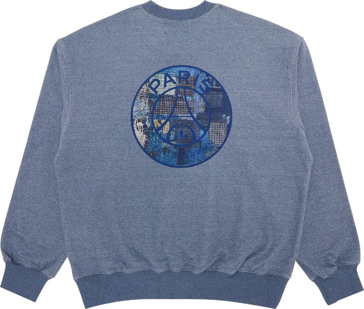 Paris Saint Germain x EDIFICE Japan PLJ Boro Crewneck Sweatshirt Blue