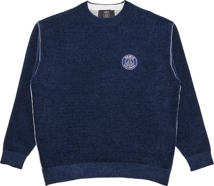 Paris Saint Germain x EDIFICE Japan Melange Knit Pullover Navy