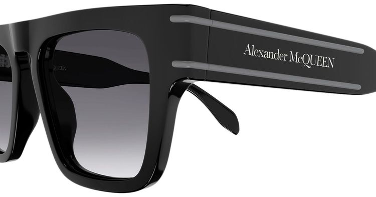 Alexander McQueen Flat Top Square Sunglasses Black