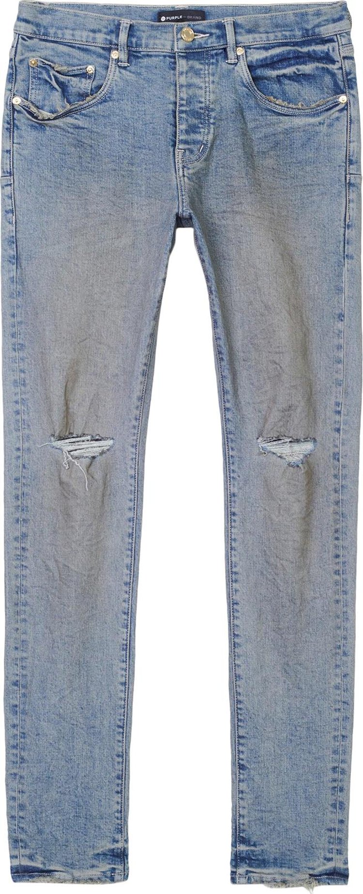 PURPLE BRAND Low Rise Skinny Jeans 'Vintage Indigo/Faded Grey Overdye'