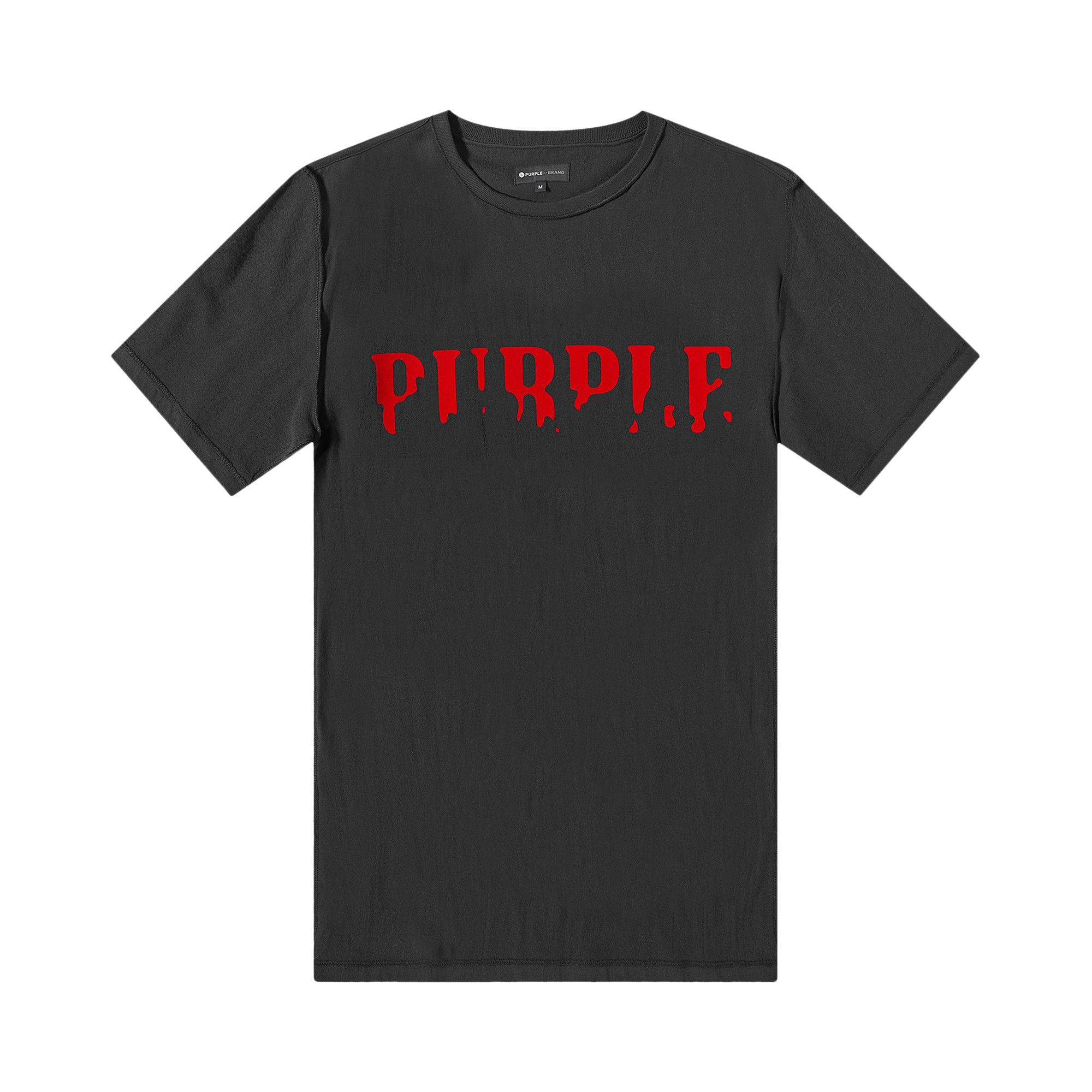 Buy PURPLE BRAND Textured Inside Out Tee 'Black Beauty
