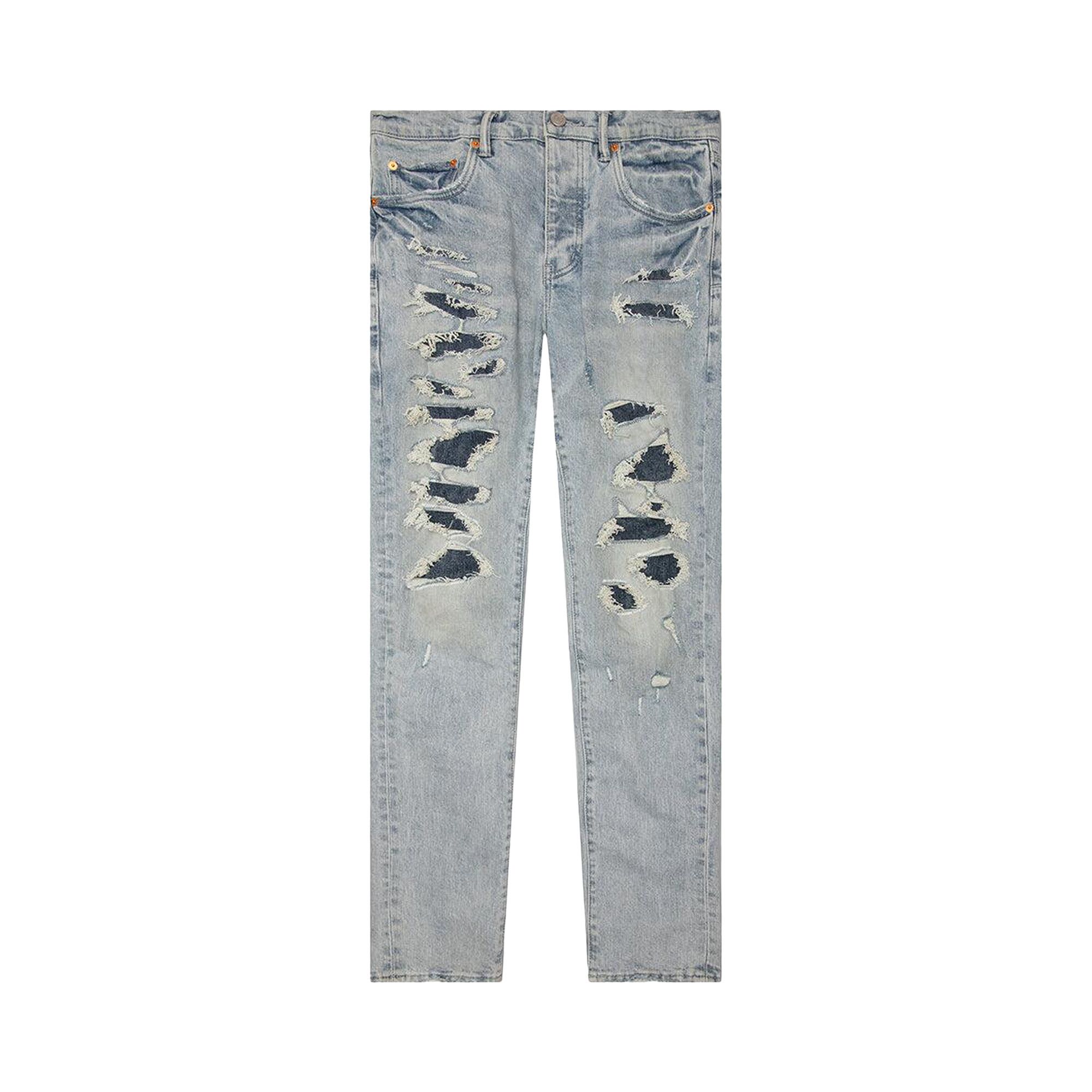 Buy PURPLE BRAND Low Rise Skinny Jeans 'Light Indigo Destroy