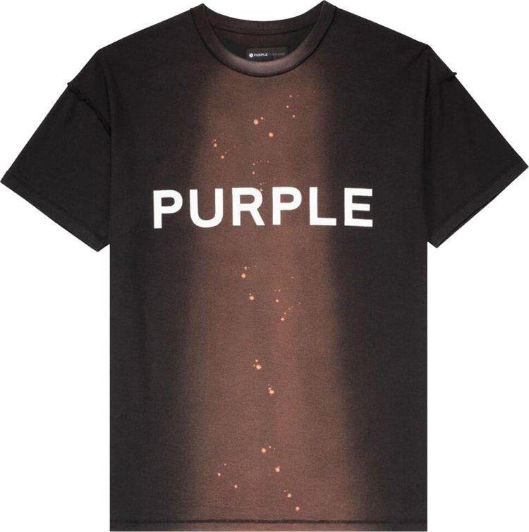 PURPLE BRAND Textured Inside Out Tee 'Black Beauty'