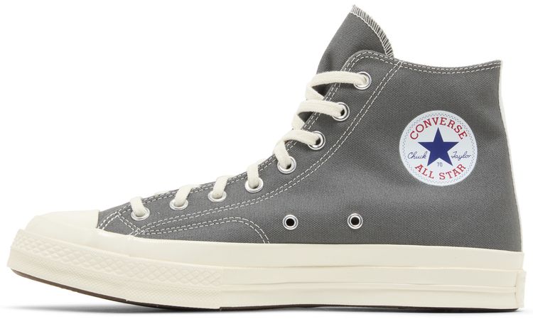 Converse Comme des Garcons PLAY x Chuck 70 High Steel Gray 2023