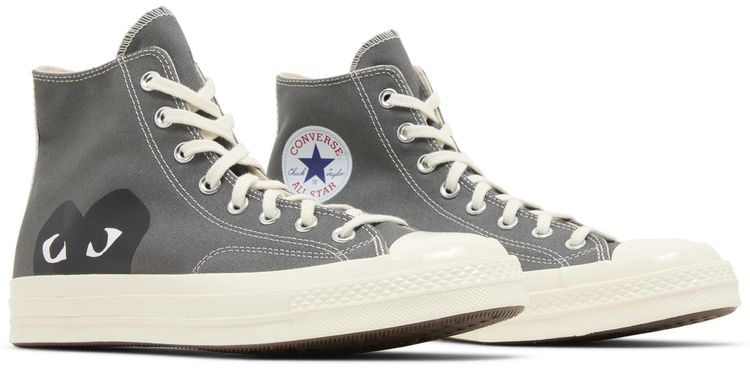 Converse Comme des Garcons PLAY x Chuck 70 High Steel Gray 2023