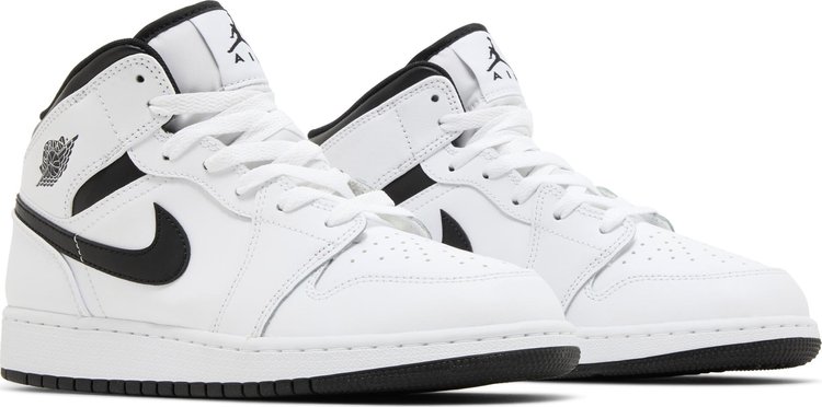 Air Jordan 1 Mid GS White Black