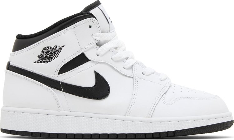 Air Jordan 1 Mid GS White Black