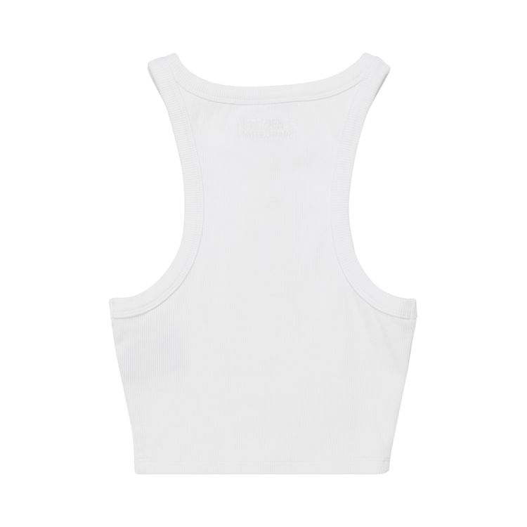 Vetements Cropped Racing Tank Top White