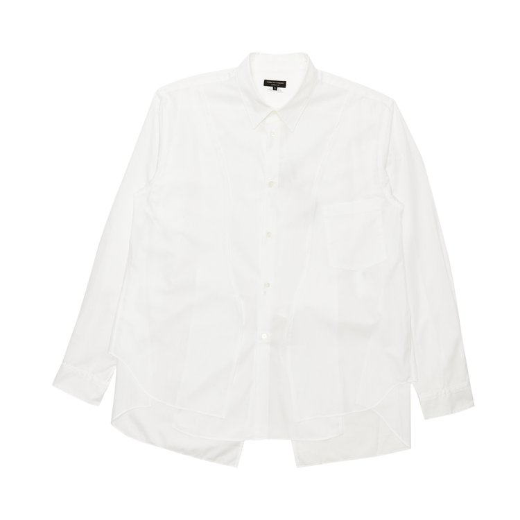Comme des Garçons Homme Plus Cut-Out Long-Sleeve Shirt 'White'