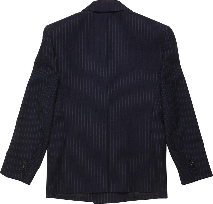 Saint Laurent Oversized Striped Jacket NavyWhite