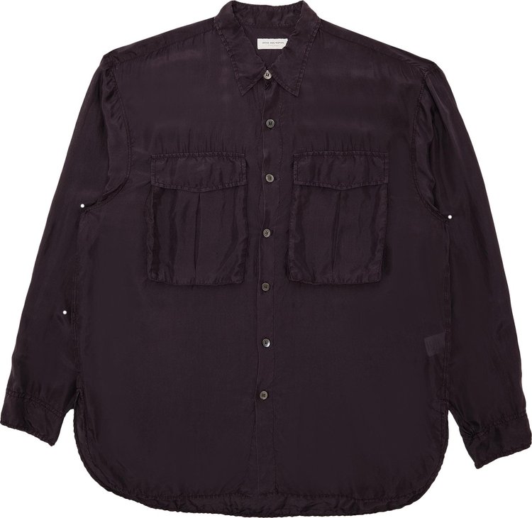 Dries Van Noten Large Pocket Shirt 'Dark Purple'