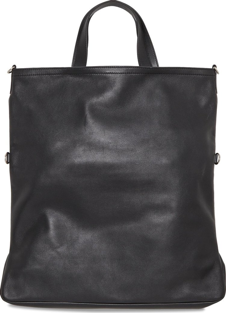 Dries Van Noten Leather Messenger Bag Black