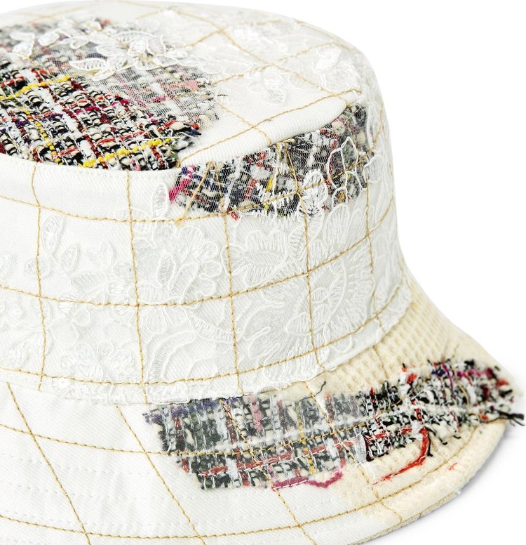 Who Decides War Tweed Patchwork Bucket Hat Cloud