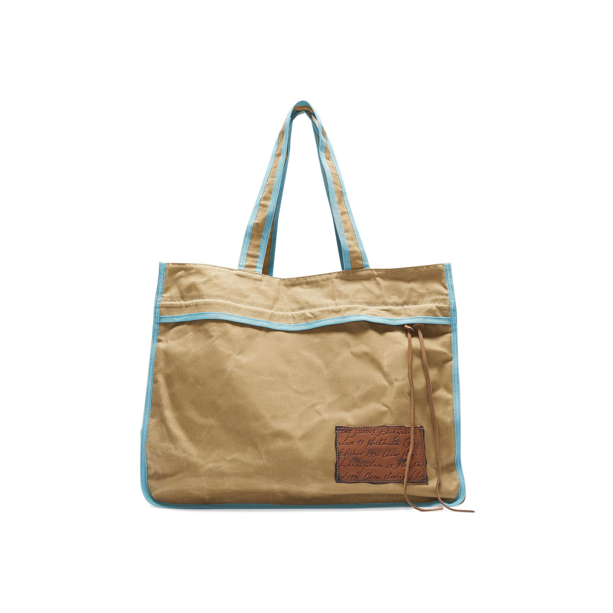 Buy Acne Studios Tote Bag Beige Blue C10200 GOAT BEIG GOAT