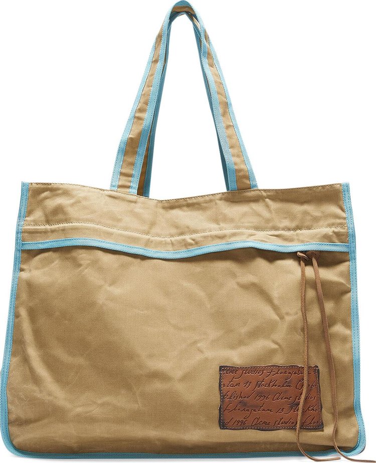 Acne Studios Tote Bag 'Beige/Blue'