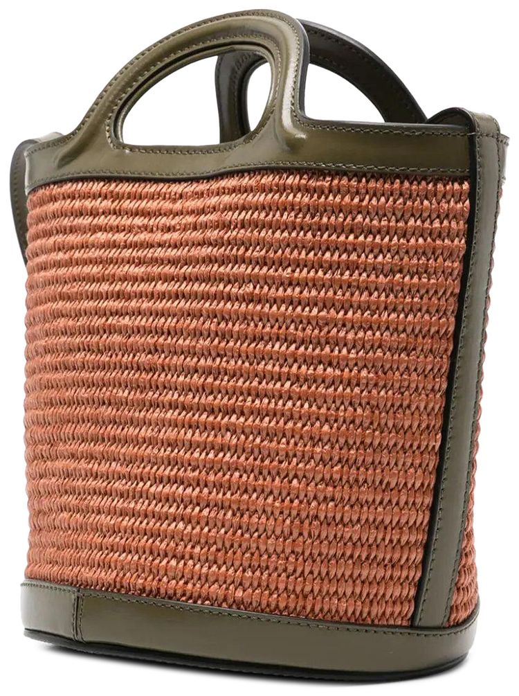 Marni Tropicalia Mini Bucket Bag BrickOlive