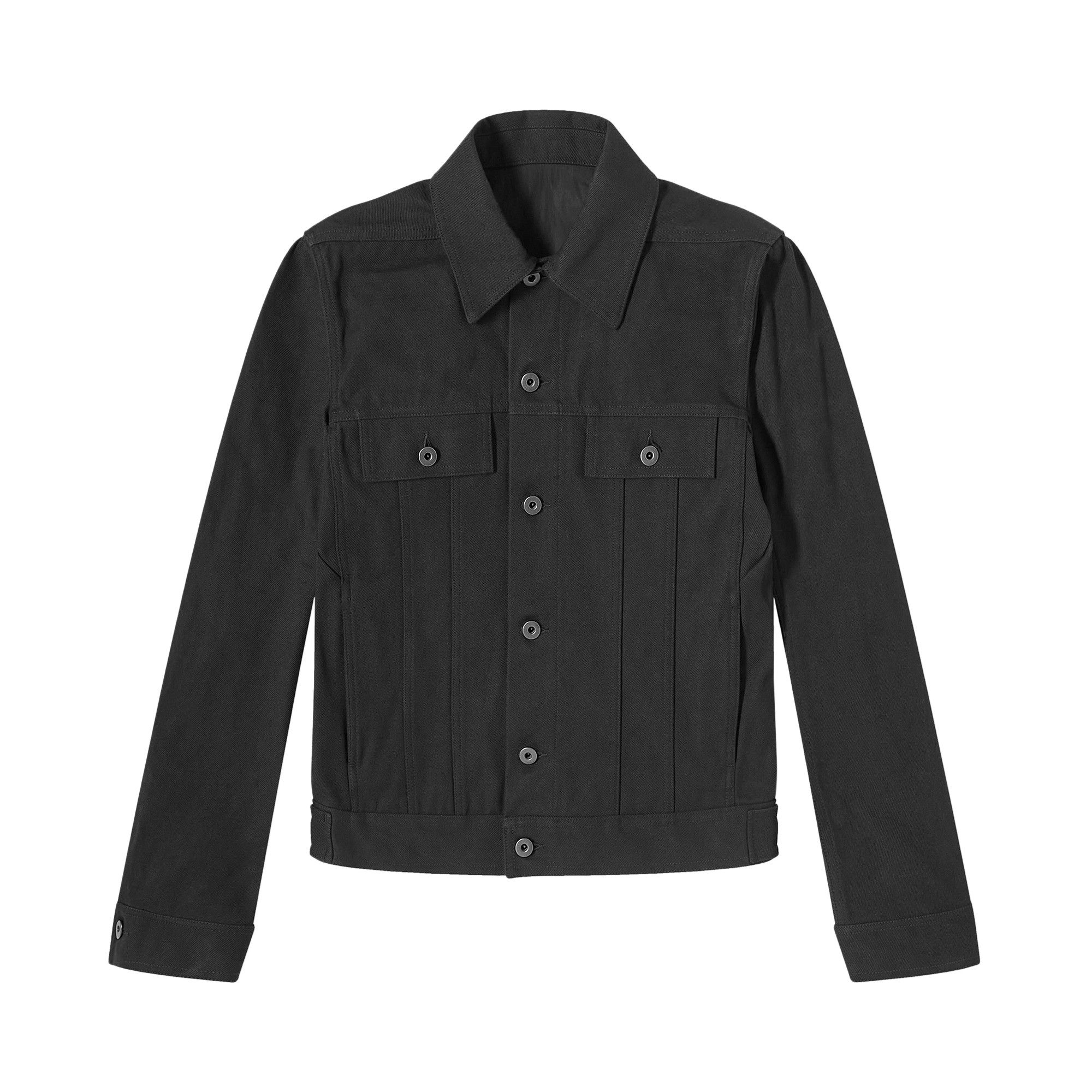 Buy Rick Owens Trucker Jacket 'Black' - RL01D3756 CTW 09 | GOAT