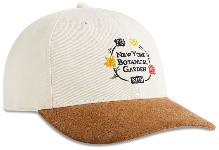 Kith x New York Botanical Garden Twill Aaron Cap With Suede Brim Sandrift
